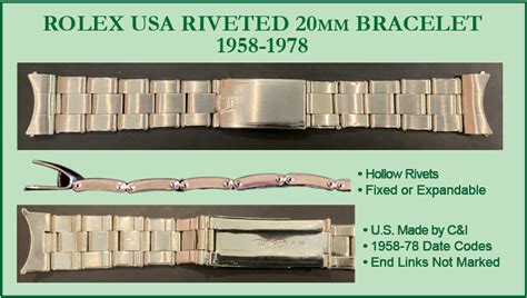 vintage rolex bracelet chart|aftermarket rolex bracelet.